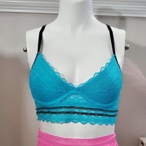 Victorias Secret Pink- Wired Lace Balconette Bra with keyhole back